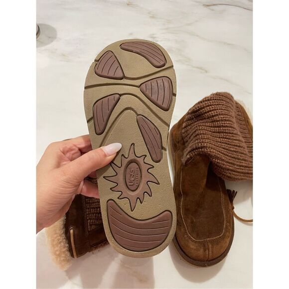 Ugg Australia Knitted Tassel Trim Boots Size 8 - Picture 5 of 6